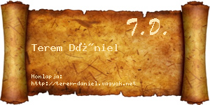 Terem Dániel névjegykártya